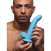 7.5" Dildo with Balls - Blue